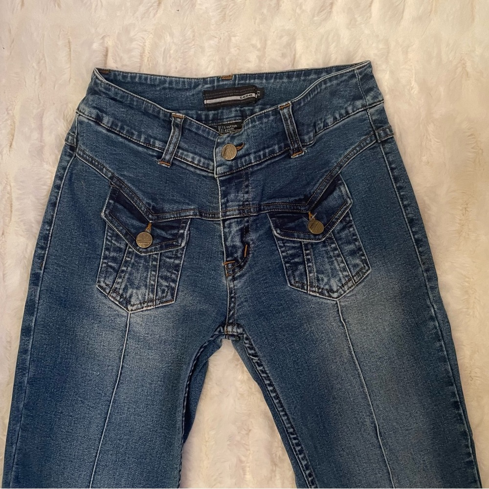 Bebe Y2K stretch jeans with cute pockets! Size 27 - Picture 3 of 8